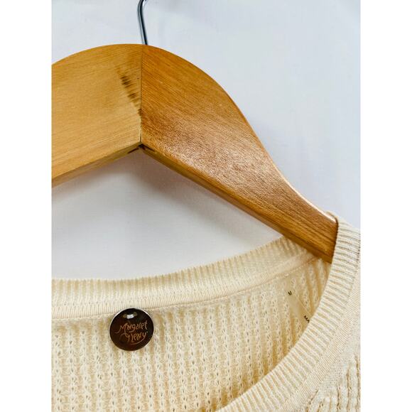 Margaret O'Leary Cream Knit Thermal Sweater - Picture 3 of 5